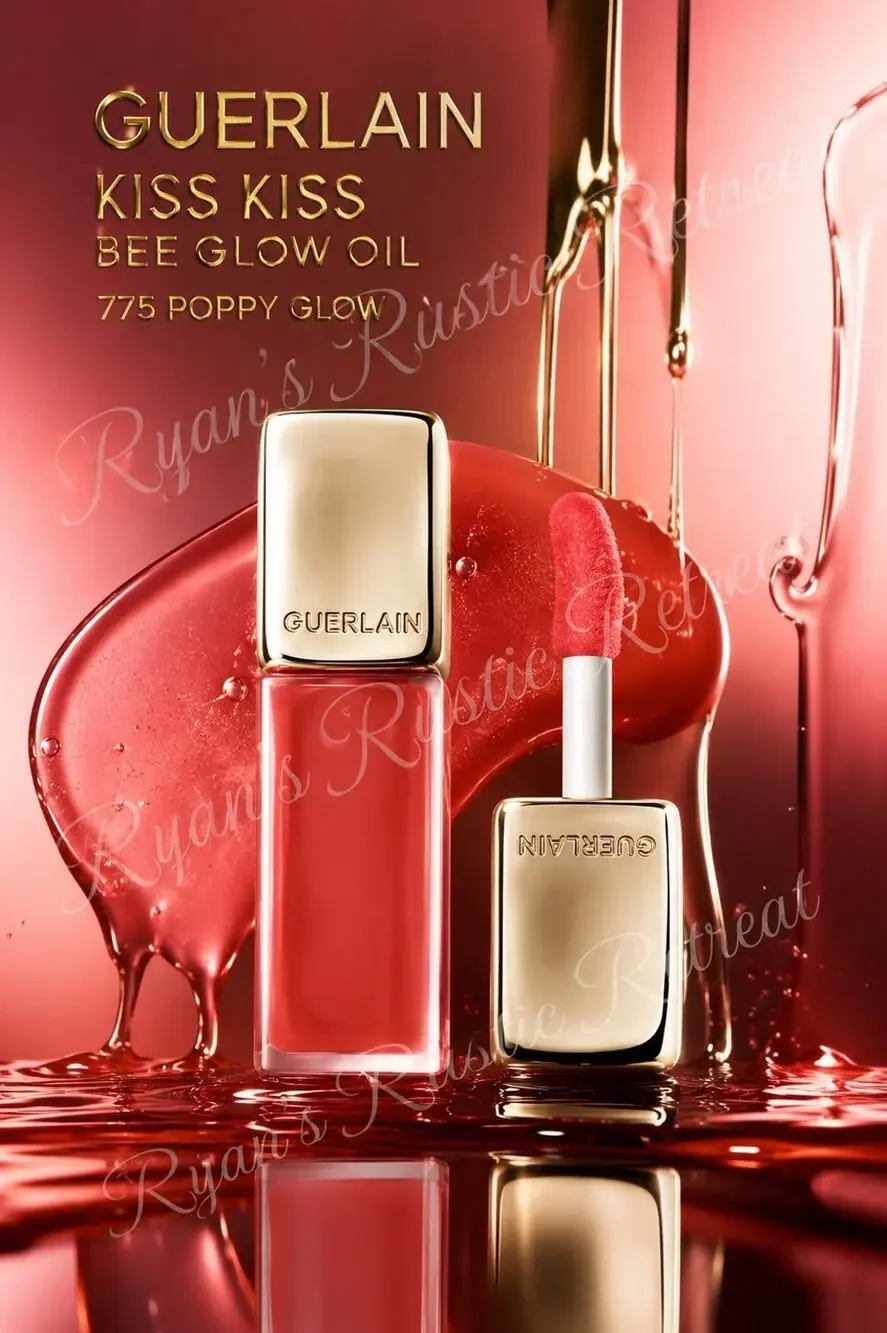 Guerlain - Kiss Kiss - Bee Glow Oil - Shade: 775 Poppy Glow - 0.32 fl oz/ 9.5 mL